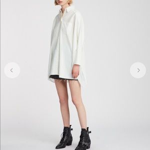 All Saints White oversized Button up shirt